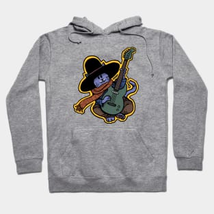 Cat blues player Hoodie